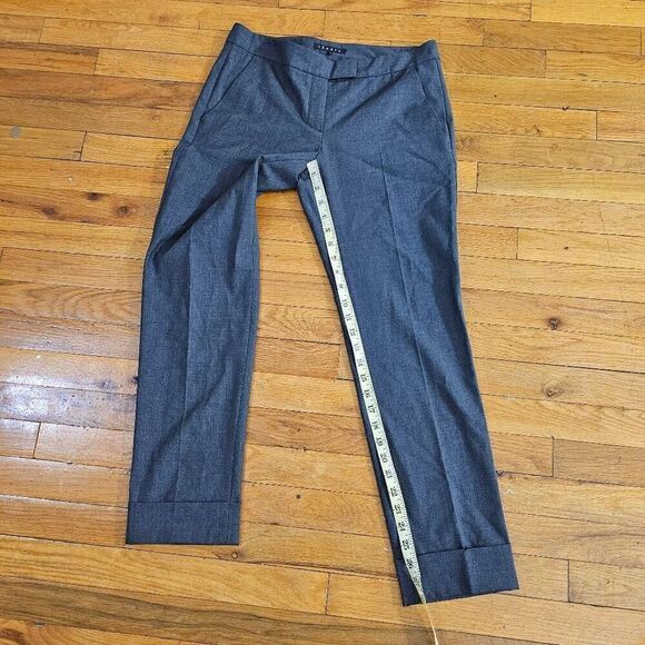 NWT Theory Women's Wool Pants Size 6 Gray Trousers Pockets Dress Pants - Picture 7 of 10